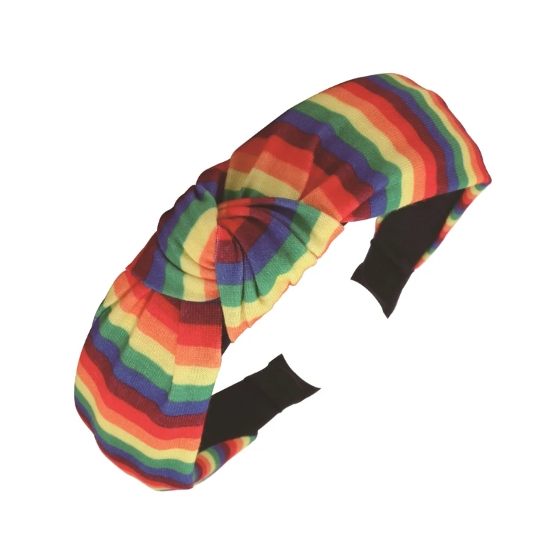 Colorful Pride Hair Accessories Headband Fashionable Hairband LGBTQ Rainbow Headpieces for Celebrations Daily Use