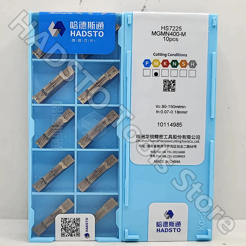 MGMN400-M HS7225 MGMN400-M MGMN400 MGMN 4.0mm HADSTO carbide inserts Cut off Slotting inserts For Stainless steel 10pcs/box