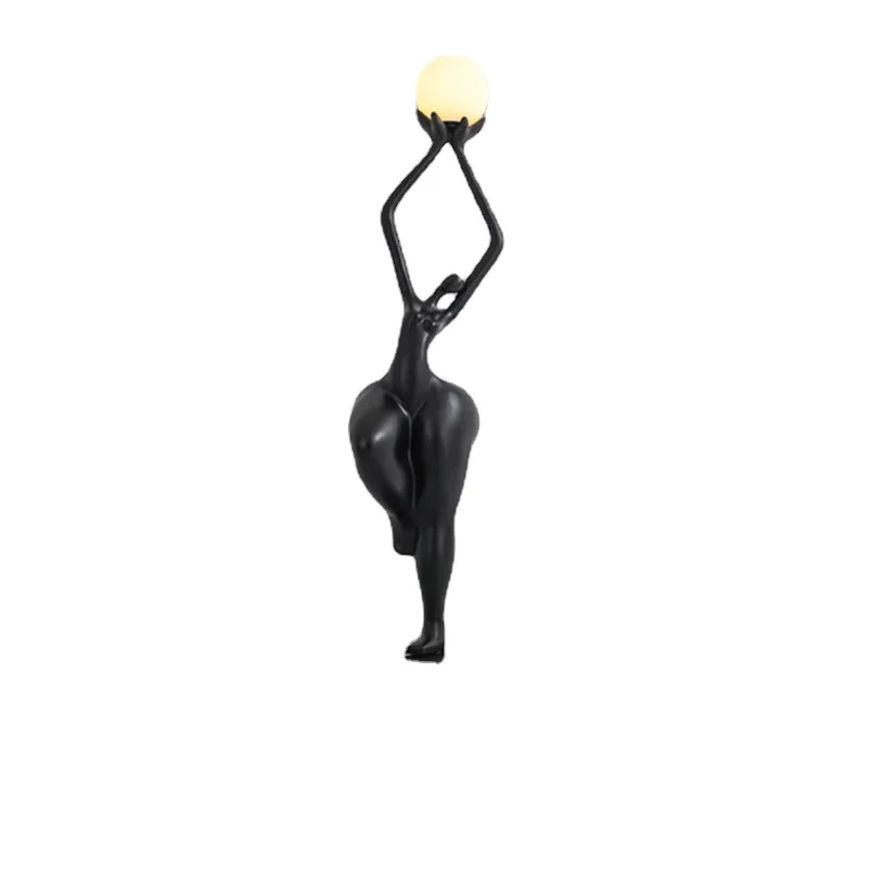 

YY Creative Figure Sculpture Living Room Large Decorative Decoration Hotel Art Floor Lamp