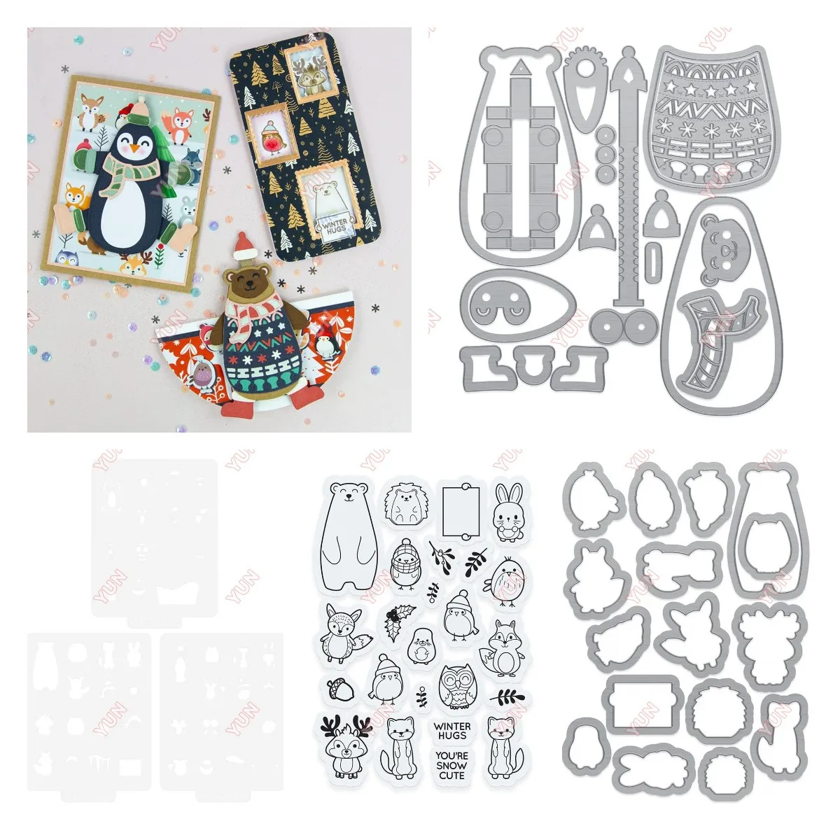 Arrival New Metal Cutting Dies and Stamps a Very Festive Fayre Jumping Buddies Die Set DIY Scrapbooking Paper Card Gift Stencils