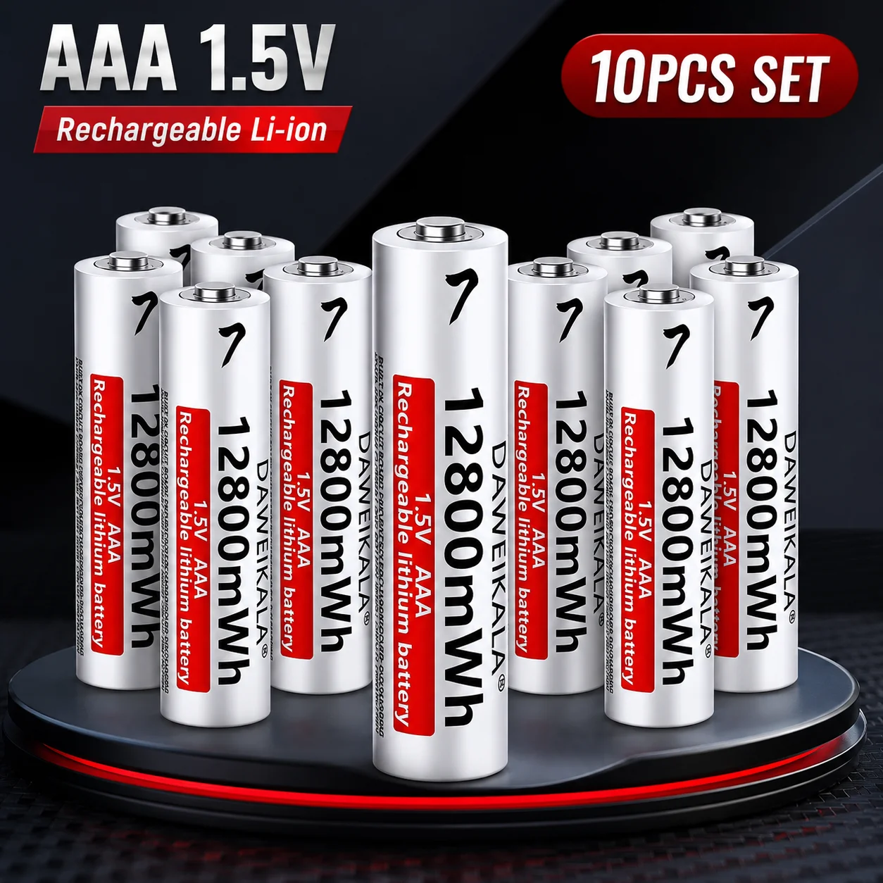 1.5V AA Rechargeable Lithium Ion Battery 5500mAh USB Charging AA Li-ion Batteries With Charger Cable For Toy MP3 Keyboard