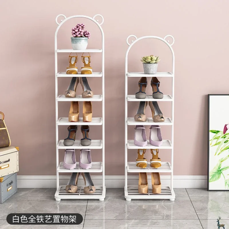 Panda Shaped Simple Shoe Rack for Household Economy Multi-layer Dustproof Space Saving Shoe Cabinet Iron Standing Drying Rack