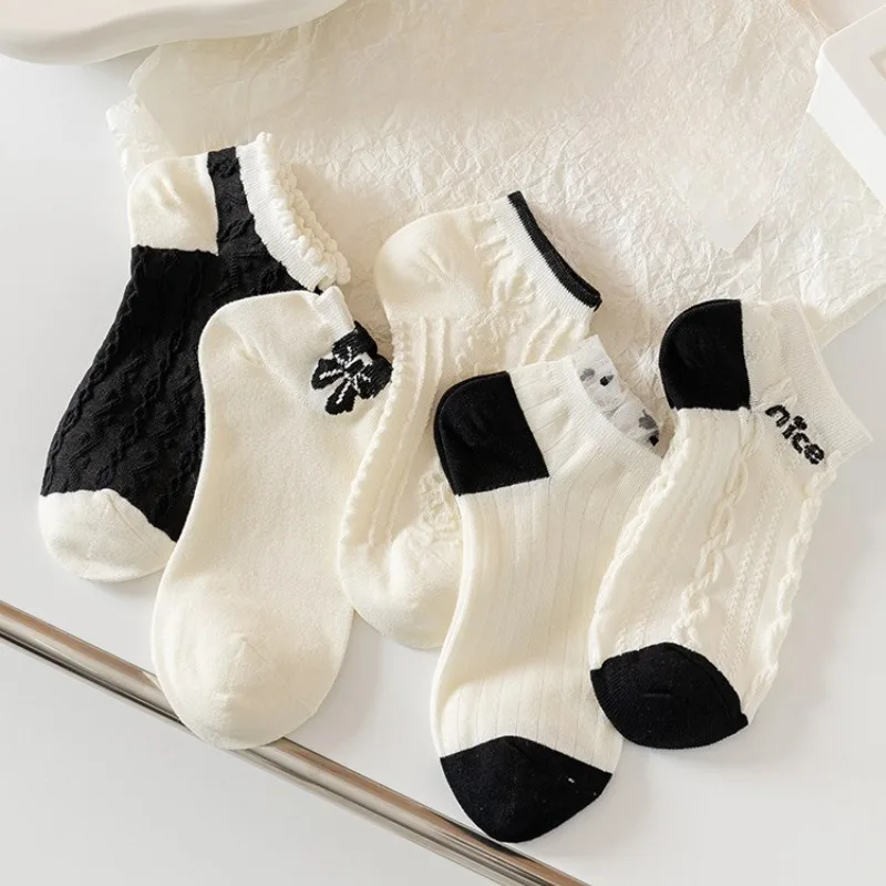 

10 пар летних тонких дышащих удобных повседневных носков в форме сердца с полыми цветочными краями, женские сетчатые короткие носки с кружевными краями