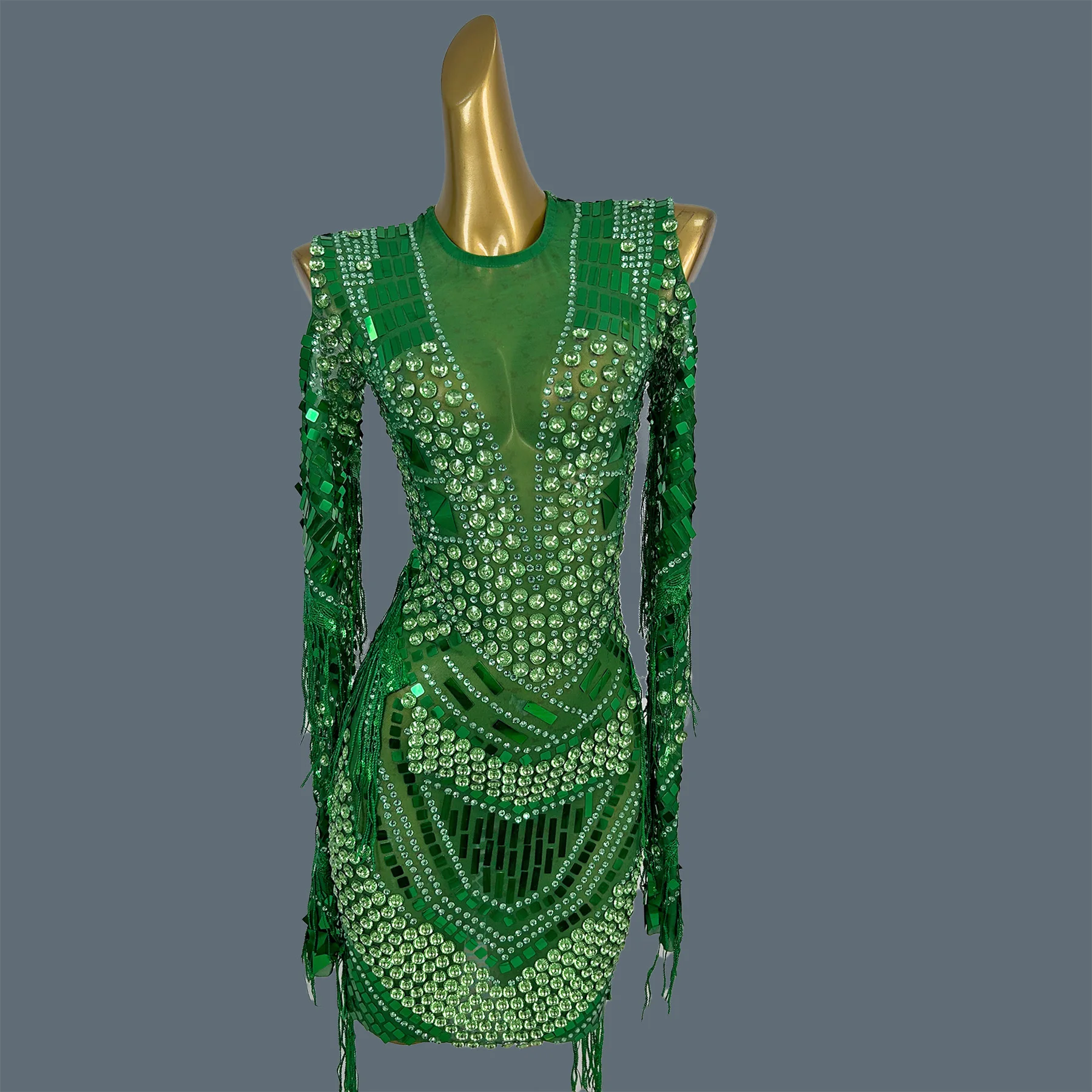 

Сексуальное женское мини-платье со стразами и блестками, прозрачное сетчатое мини-платье, стример, тематическая вечеринка, одежда для фотосессии, наряд для концерта Youzi