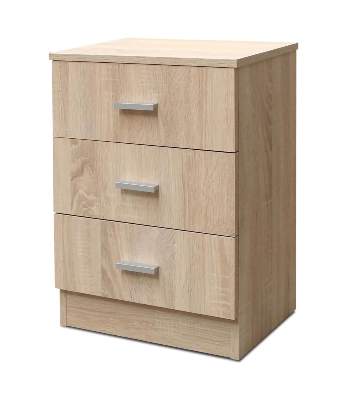 Bedside Table 3 drawers finished oak cambrian 60 cm (high) 41 cm (width) 30 cm (background) bedroom furniture-create the space of your dreams | mueblesbaratos.com.es