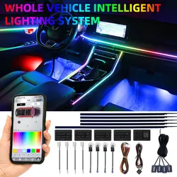 18in1 Symphony car Ambient lights RGB interior ambient light for Car APP Control light Interior Decorative Atmosphere Strip