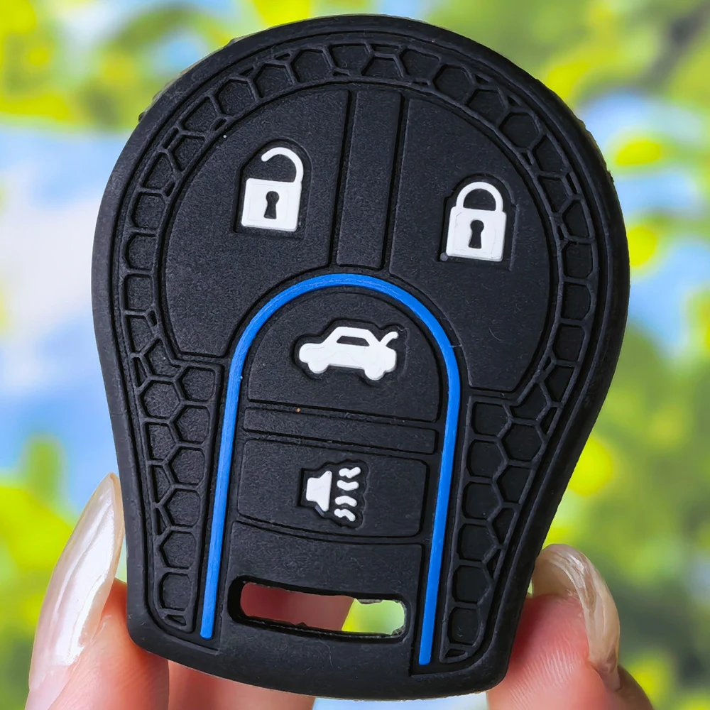 Textured Non‑Slip Silicone Remote Key Case for Nissan Tiida Rogue Maxima Altima Sentra Juke Qashqai Micra March Fob Protector