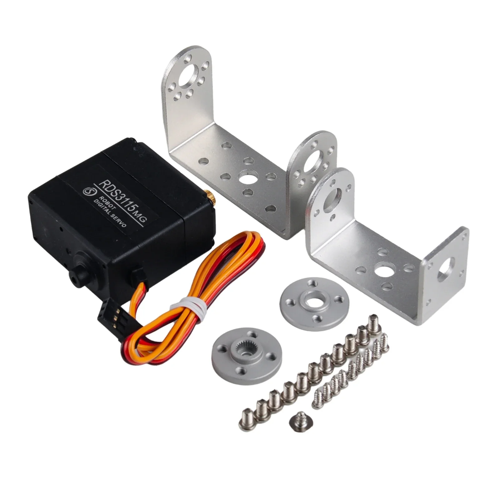 1PCS/4PCS 17KG 2 축 RDS3115MG 디지털 서보 180/270도 모터 금속 기어 브래킷 서보 RC 로봇 용 전원 부품