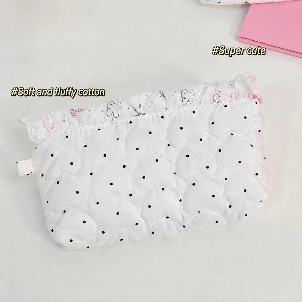 Kawaii Butterfly Rabbit Print Pencil Case Large Capacity Multifunctional Pencil Pouch Flap Button-down Stationery Pouch Students