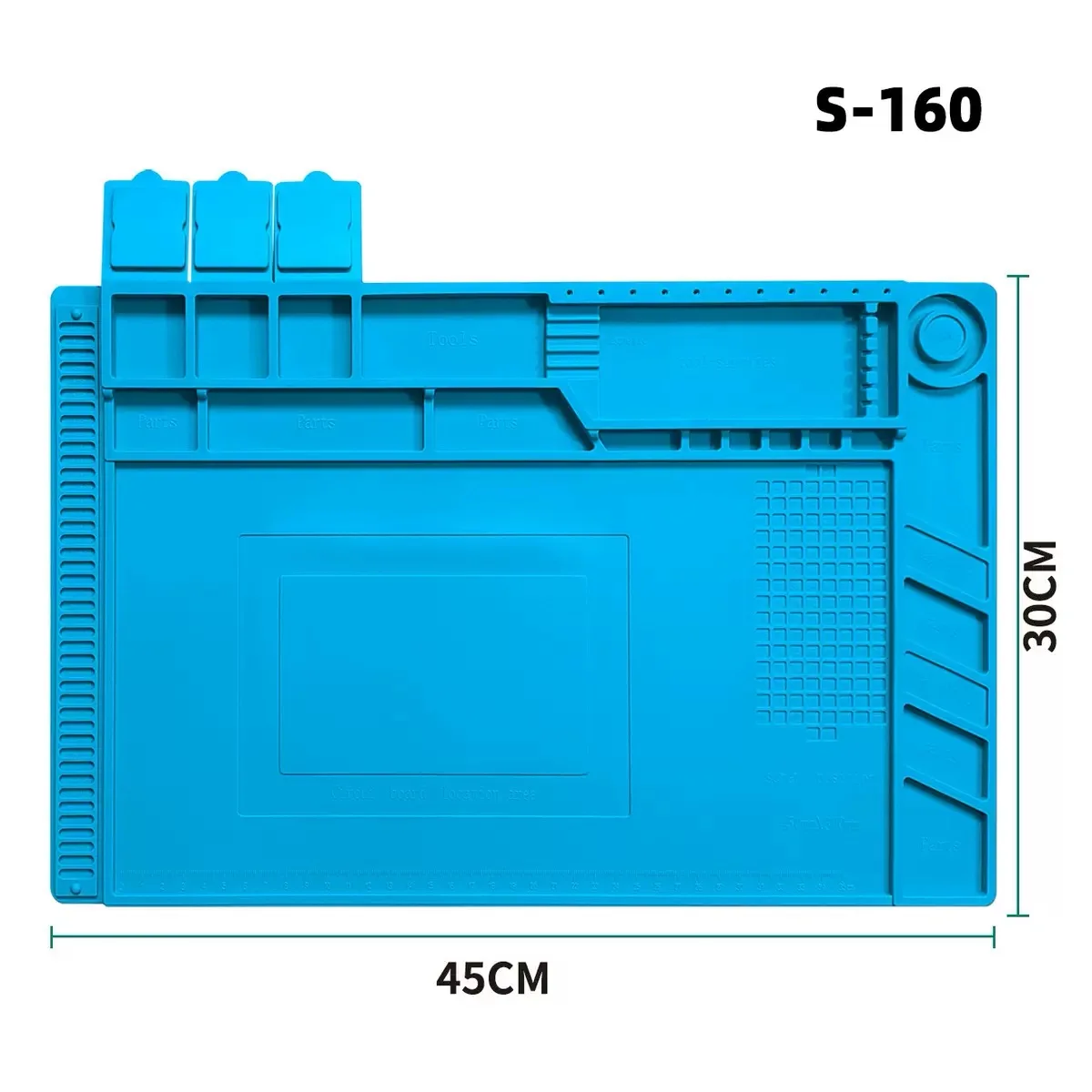 Soldering Station Mat Silicone Work Mat Heat Resistant 932°F Anti-Static Magnetic Mat for Electronic Phone Laptop Watch Repair