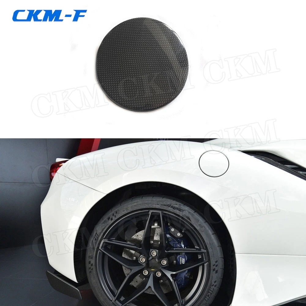 

Dry Carbon Fiber Car Outer Fuel Tank Cover Cap for Ferrari 488 GTB 2015-2018 Car Styling