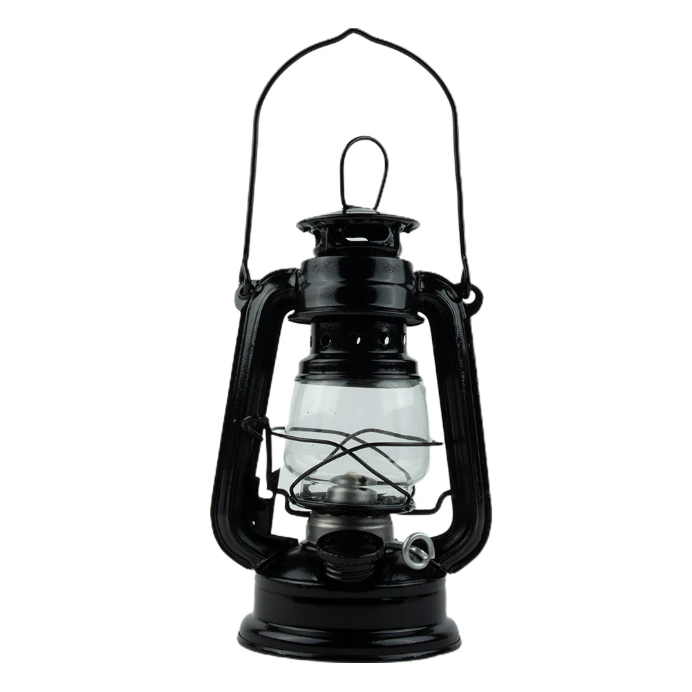 1pc Retro Style Petroleum Storm Lantern Metal Outdoor Portable   Camping Lantern Lamp Kerosene Lamp Tent Light Atmosphere Light