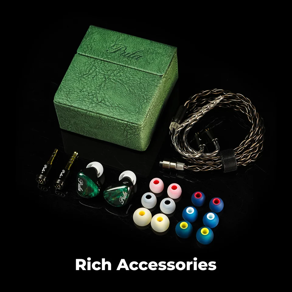 سماعات أذن HiFi للسائق الديناميكي المطلي بالبريليوم من PULA Unicrom مع مقابس قابلة للتبديل مقاس 3.5 مم + 4.4 مم