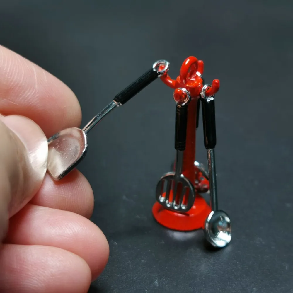 Chaleira 1:12 mini conjuntos de utensílios de cozinha panelas liga conjunto de cozinha mini escala 1:12 mini kit de cozinha mini casa de brincar