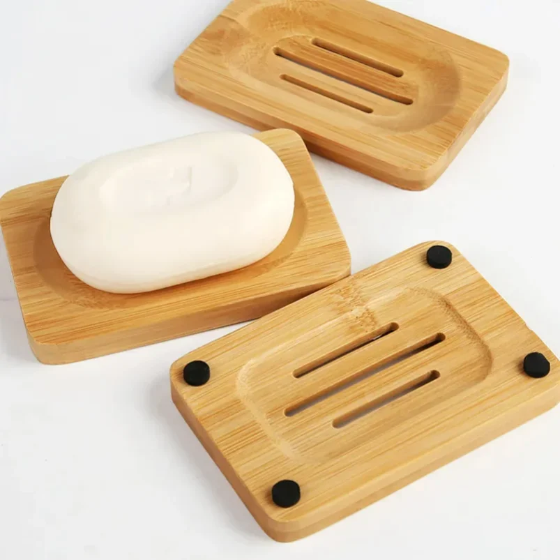 

Creative bamboo tray soap boxes handmade home use convenient bamboo bathroom toilet drain soap box Practical and well-designed