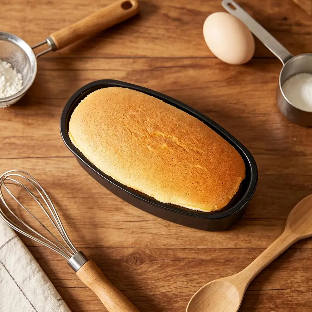 Reusable Bread Mold Nonstick Carbon Steel Oval Bread Mold Reusable Baking Pan for Cheesecake Desserts Professional Oven-safe