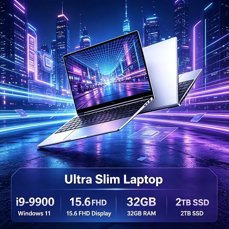 15.6 Inch 120Hz FHD IPS Laptop Intel I9-9900 32GB RAM 2TB SSD Backlit Keyboard Long Battery Life for Gaming And Entertainment