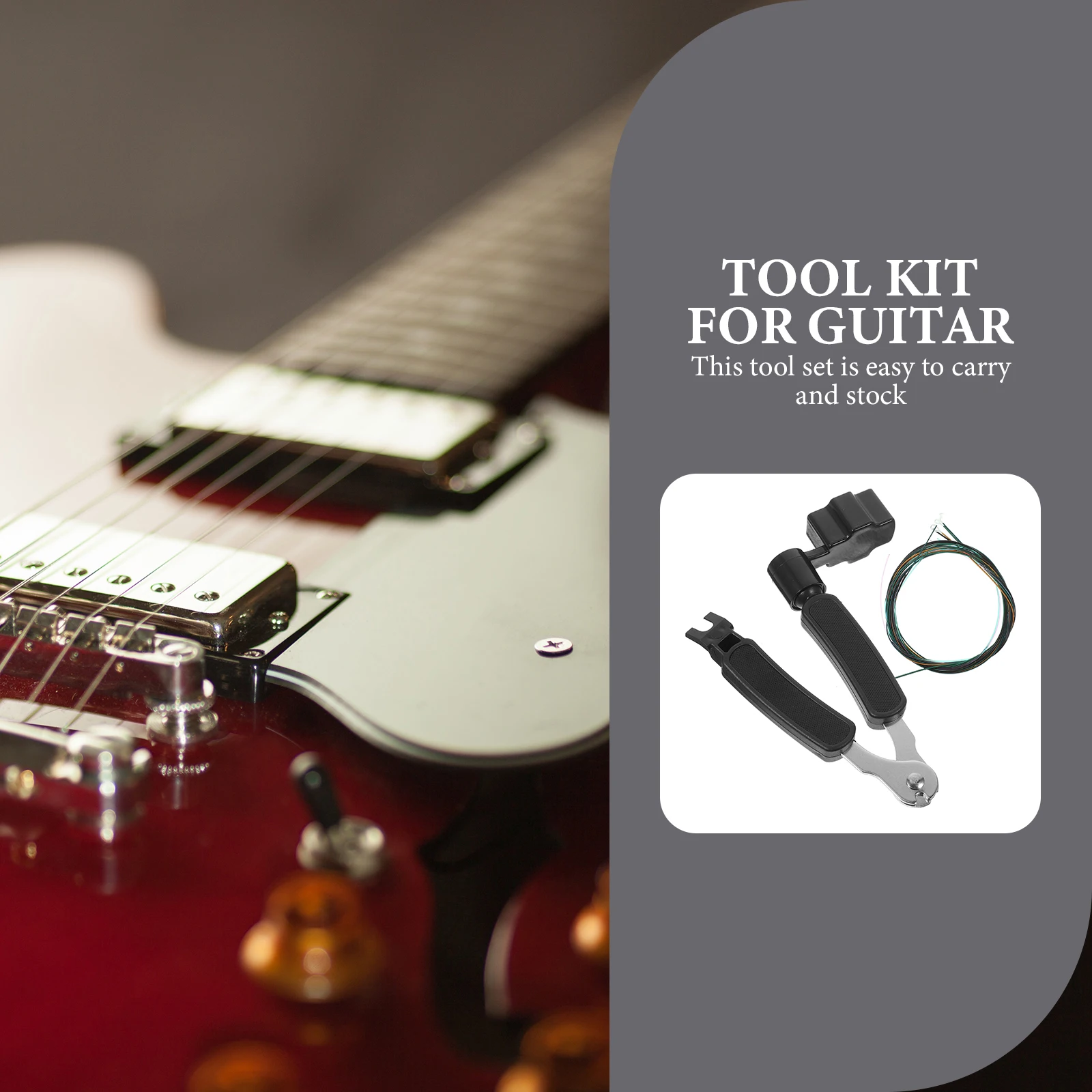 

1 set Guitar Tool Kit 1 Set String Winder Cutter Pin Puller For Electric Acoustic Bass Guitar Repair Maintenance Instrument