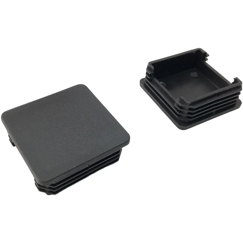10PCS Black Plastic End Covers for 50mm Square Tubes Pipe Dust Cap Furniture Leg Protection Shelf Frame Sealing