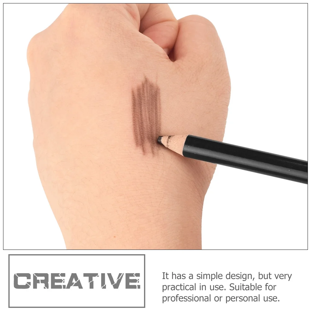

1Set Professional Eyebrow Tattoos Positioning Pen Kit Natural Wood Brow Pencil with Sharpener for Makeup Artists Salons