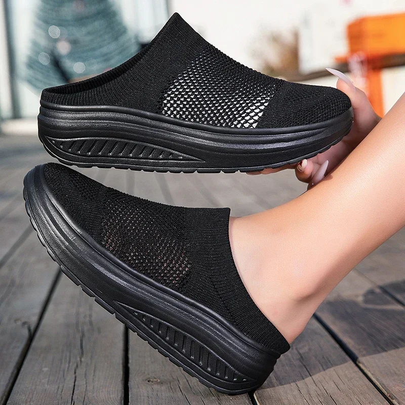 Sommer-Damenpantoffeln Trendige Damenschuhe Flache Hausschuhe Weichsohlen-Laufschuhe Damen-Sneaker Zapatos Para Mujeres