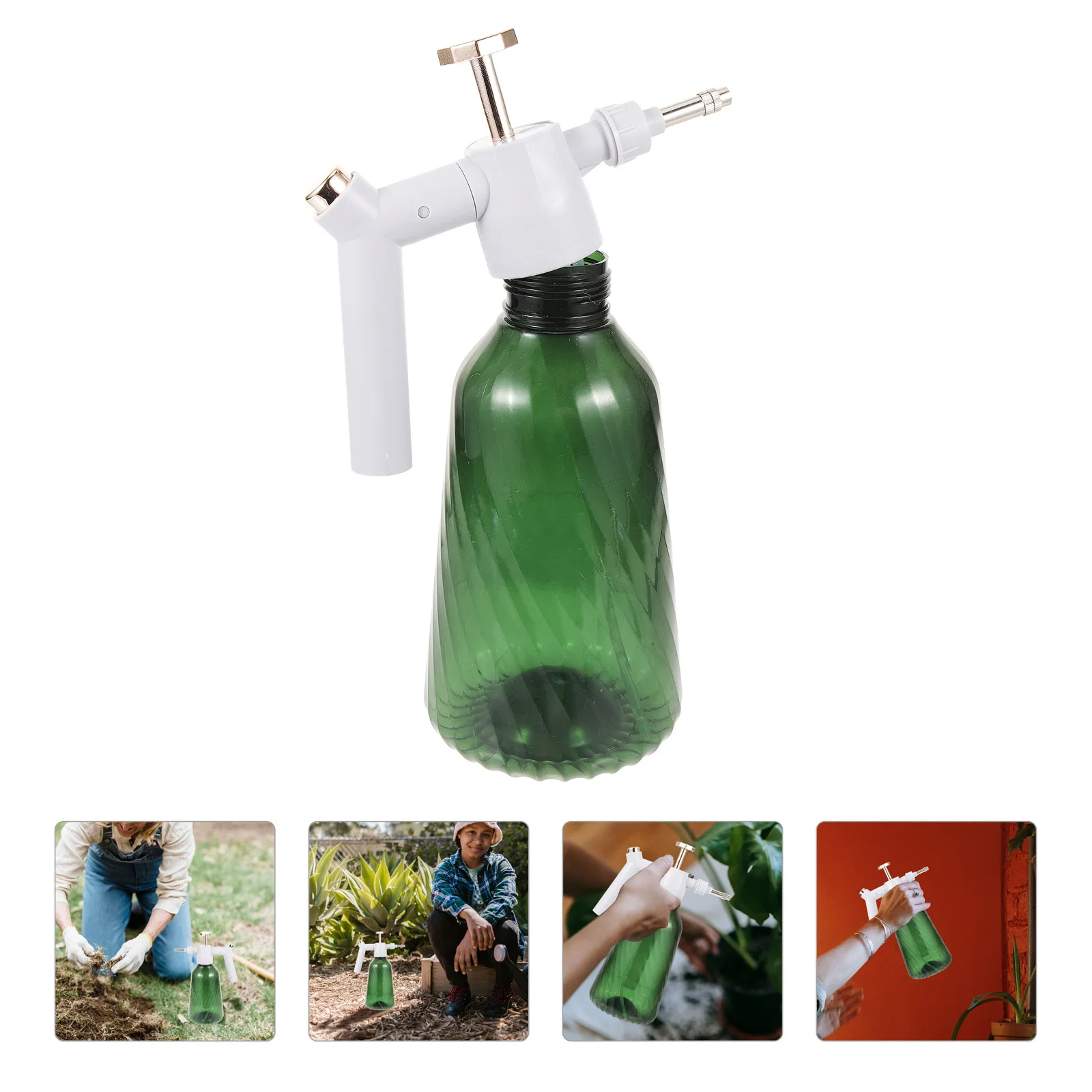 

Plastic Garden Watering Sprayer Press-Type Handheld Spray Bottle Adjustable Nozzle for Plants Lawn Car Cleaning Misting Water