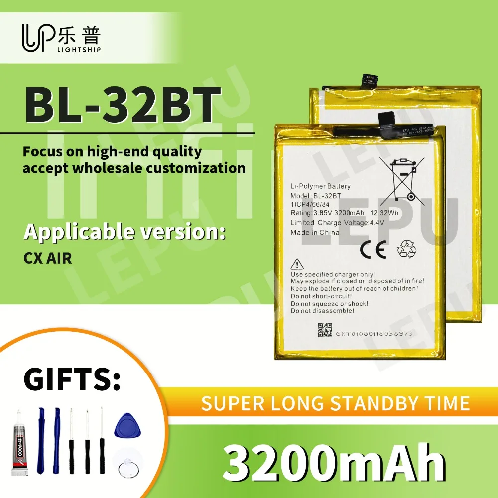 

INFINIX CX AIR аккумулятор для телефона BL-32BT 3200 мАч качественная сменная батарея + наборы инструментов оригинальный аккумулятор BL-32BT для TECNO CX AIR