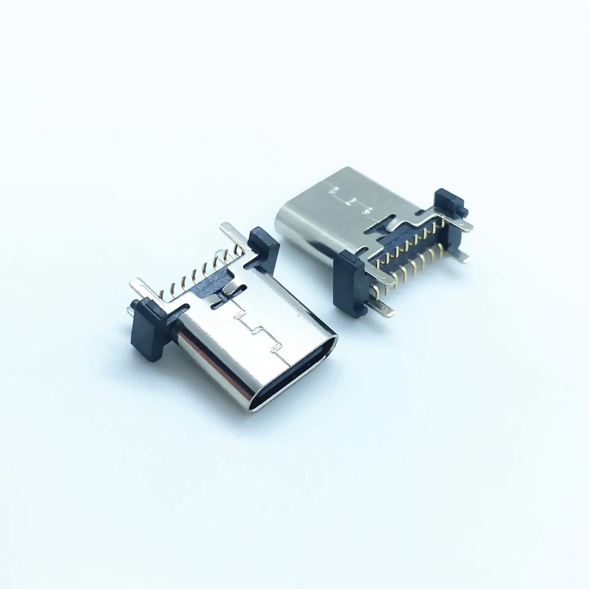 For TYPE-C female16Pin vertical patch four-pin plug board SMT high 9.3/10 0/10.5/12.4mm