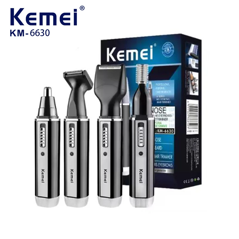 

Kemei Electric Strong Nose Hair Trimmer Rechargeable USB 4in1 Professional Hair Clipper Shaver Machine men Waterproof KM-6630