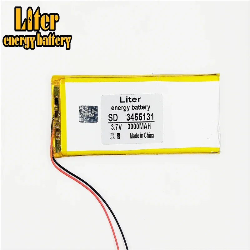 3.7Vแบตเตอรี่ลิเธียมในตัวแท็บเล็ตโพลิเมอร์แบตเตอรี่ 3455131 3555130 3000MAHแบตเตอรี่โทรศัพท์มือถือแบตเตอรี่ 7D
