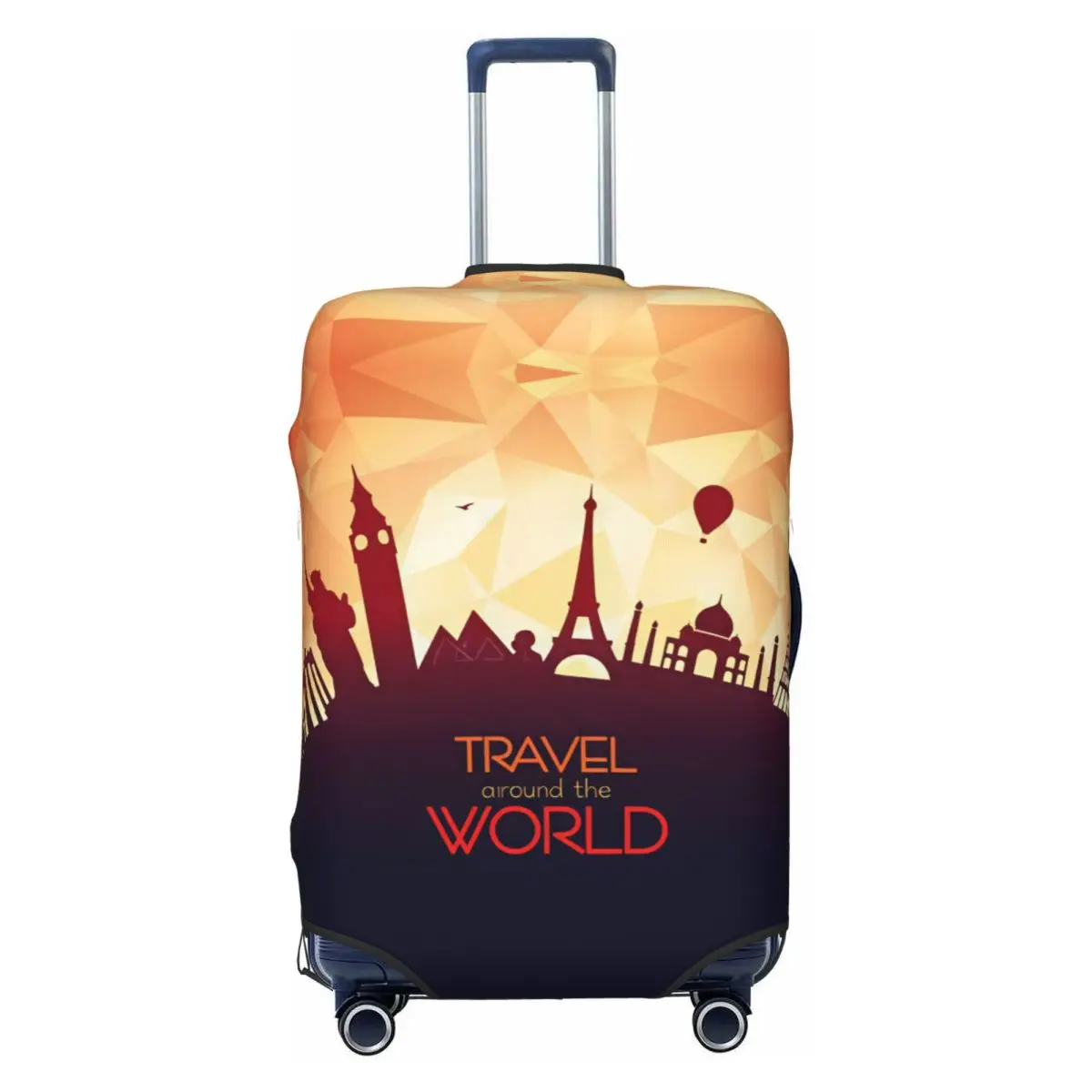 Travel Around The World Suitcase Cover Cruise Trip Protector Vacation Elastic Luggage Supplies