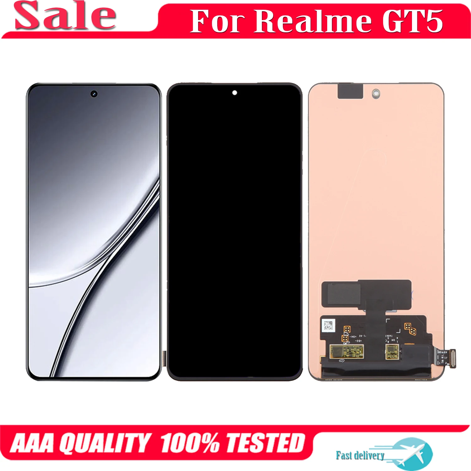 

6.74'' AMOLED For Realme GT5 RMX3820 RMX3823 LCD Display Touch Screen Replacement Digitizer Assembly