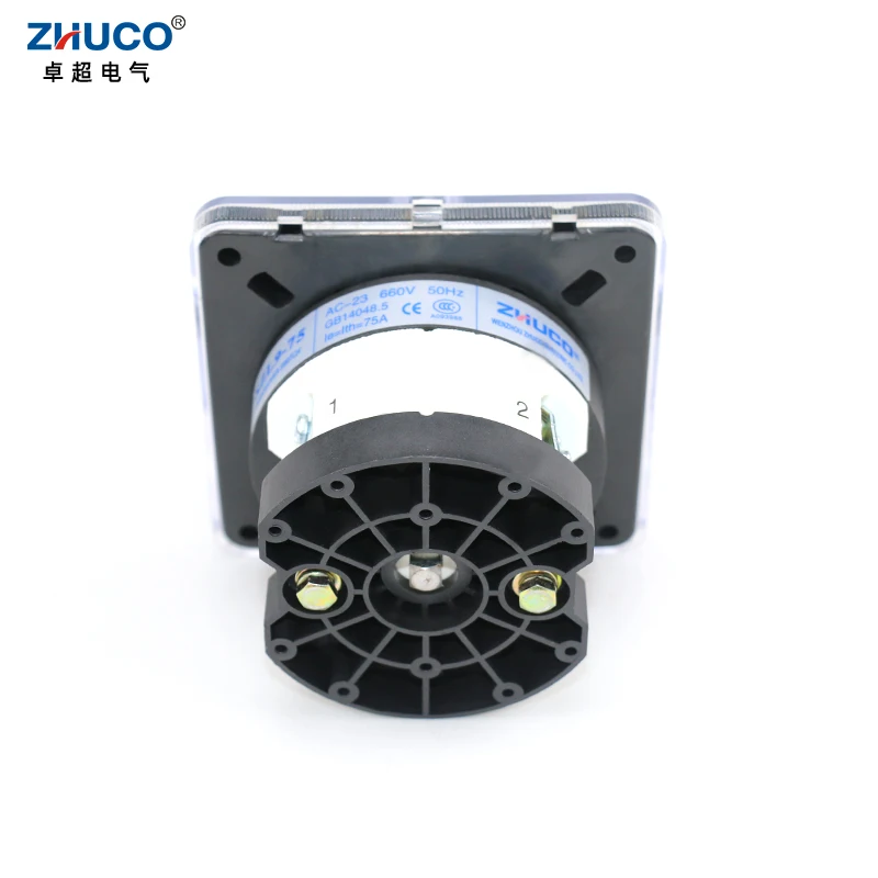 ZHUCO SZL9-75/1 75A Three Position 1-0-2 One Phase 4 Terminal Screws Ganrator Change Over Automatic Transfer Rotary Cam Switch