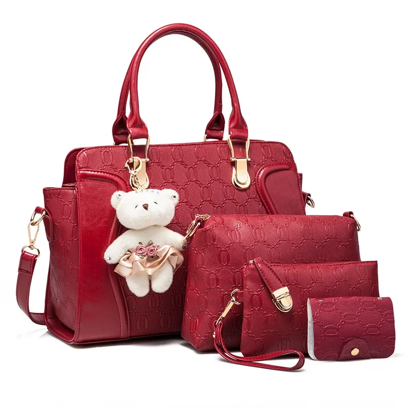 borsa da donna nuova borsa a mano a tracolla da donna borsa alla moda set di quattro pezzi borse e borsette all'ingrosso borsa tote casual