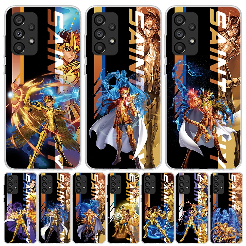 Anime Saint Seiya Case Phone Cover for Samsung Galaxy A17 A16 A15 A14 A13 A56 A55 A54 A53 A36 A35 A34 A33 A26 A25 A24 A23 A05S G