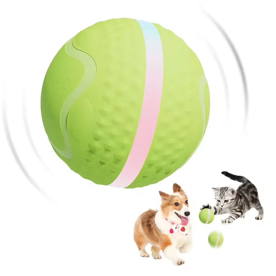 Intelligent Electric Cat Ball Toys Self-Moving Electronic Rotating Cat Ball Pet Exercise Chase Toy Ball for Small Medium Dog Cat