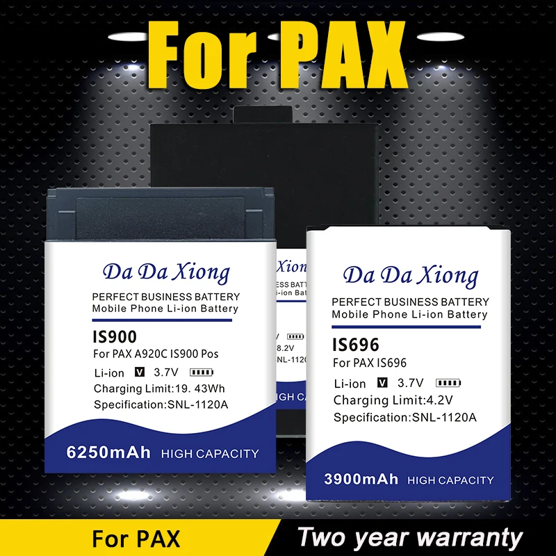 High Quality DaDaXiong Battery For PAX IS057 IS524 YW-018 P9 S90 P90 25B1001 A920C IS900 A920 IS696 IS497 Pos