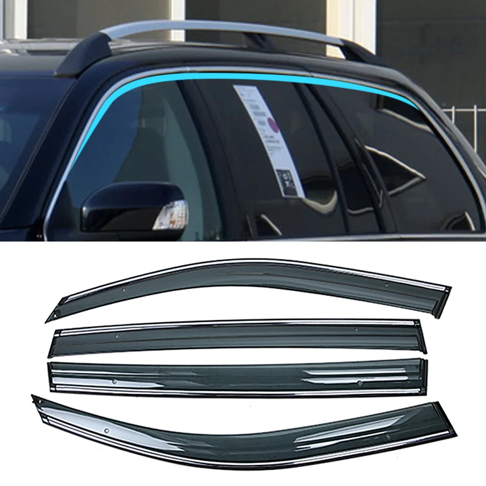 For VOLVO XC90 XC Classic 2009-2014 Car Window Sun Rain Shade Visors Shield Shelter Protector Cover Trim Frame Sticker