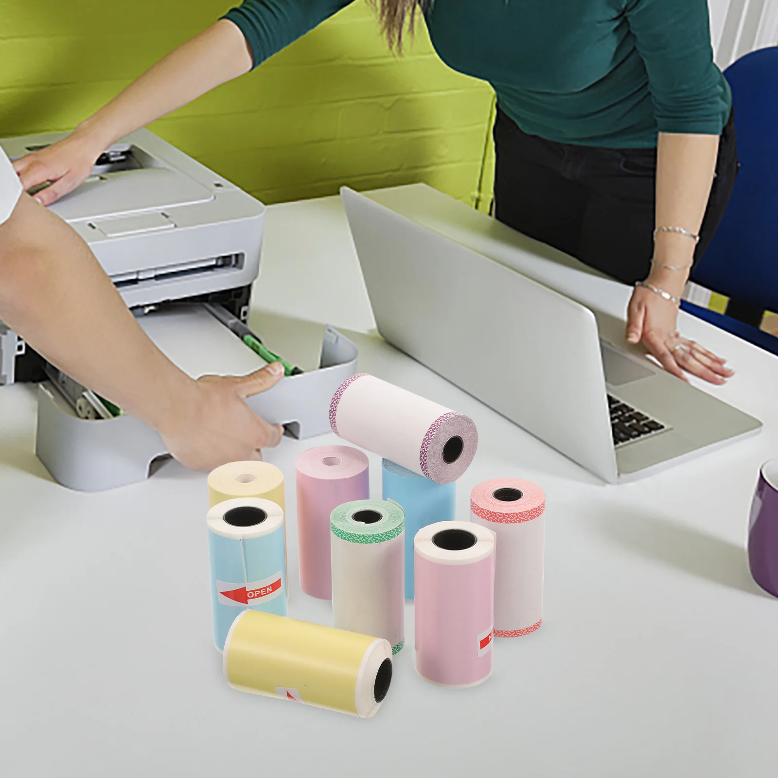 9 Rolls Meow Machine Heat Sensitive Thermal Paper Stickers Printer Labels Self Adhesive