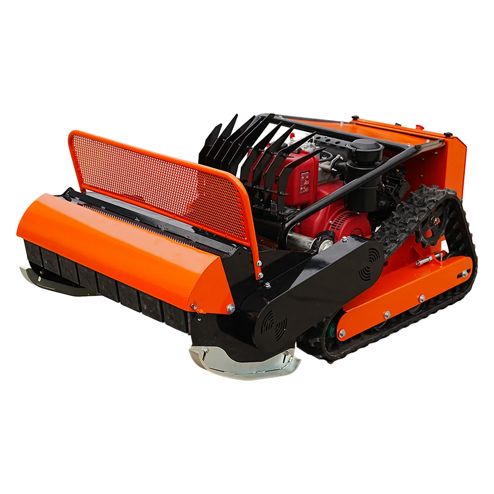 860 مللي متر الزاحف التحكم عن بعد آلة المزرعة التلقائي آلة تقطيع الفراشي بستان صغير Weeder الجبهة شنت جزازة العشب تقطيع العشب #2