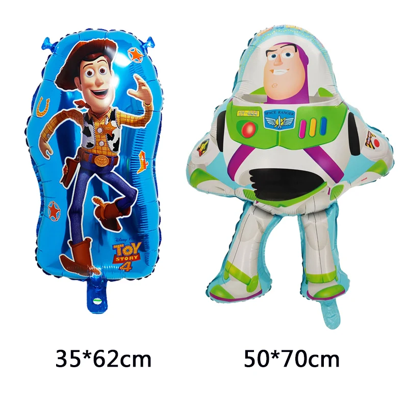 Buzz Lightyear Toy Story Birthday Party Decoration Disney Woody Big Balloon For Kid Event Supplies Disposable Tableware Backdrop