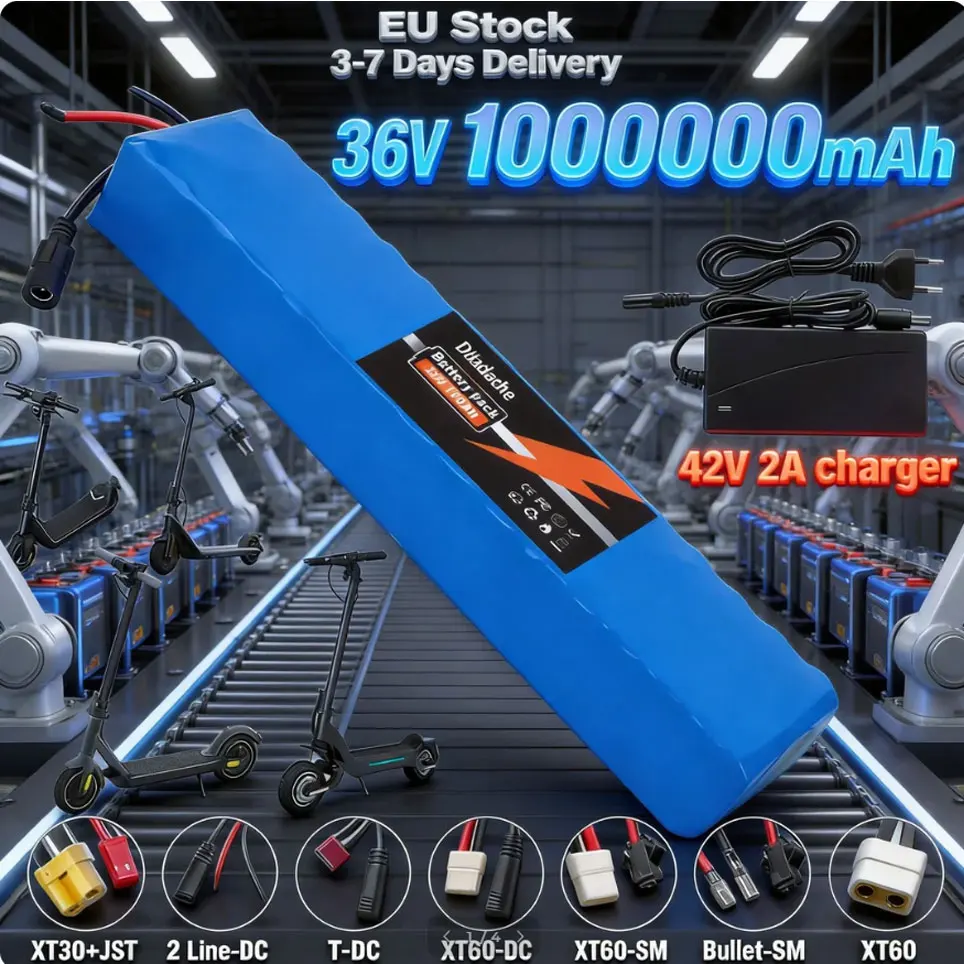 Nouvelle batterie améliorée 2026 10S3P 36V 100000mAh pour trottinette électrique, pack de batteries lithium 18650 pour trottinette électrique M365 36V
