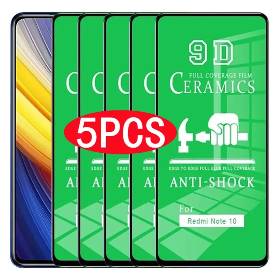 

5PCS HD Soft Ceramic Film for Poco X3 F3 M3 M4 10T 11T 12T Pro Screen Protector for Xiaomi Redmi Note 9 8 10 11 Pro 10S 9T 9S 9A