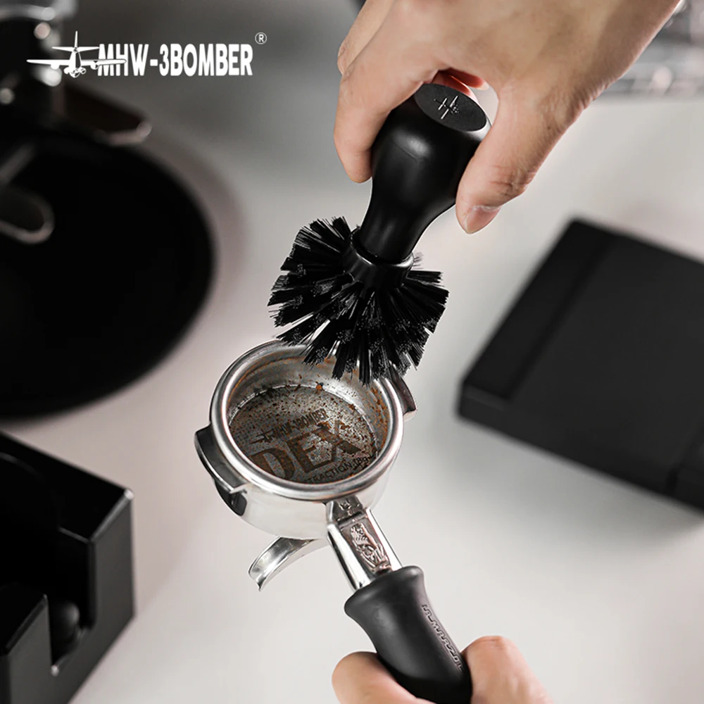 Coffee Protafilter Brush Coffee Grinder Machine Cleaning Brush Horse Hair Wood Dusting Brush Cleaning Coffee Tools For Barista