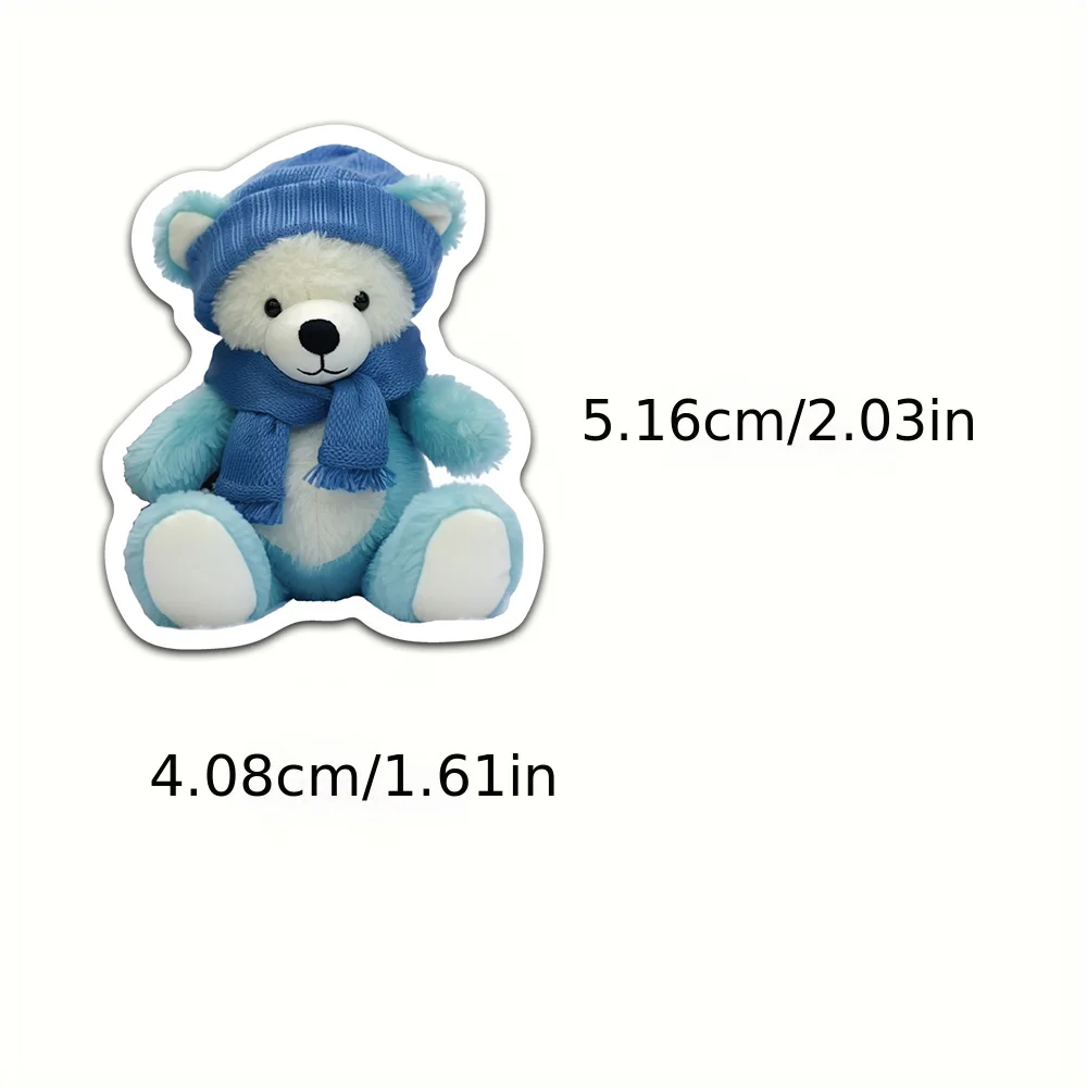 50/100PCS Plush Bear Graffiti Stickers Classic Children's Sticker Stationery Box Picture Book Frame Water Cup Guitar DIY Sticker