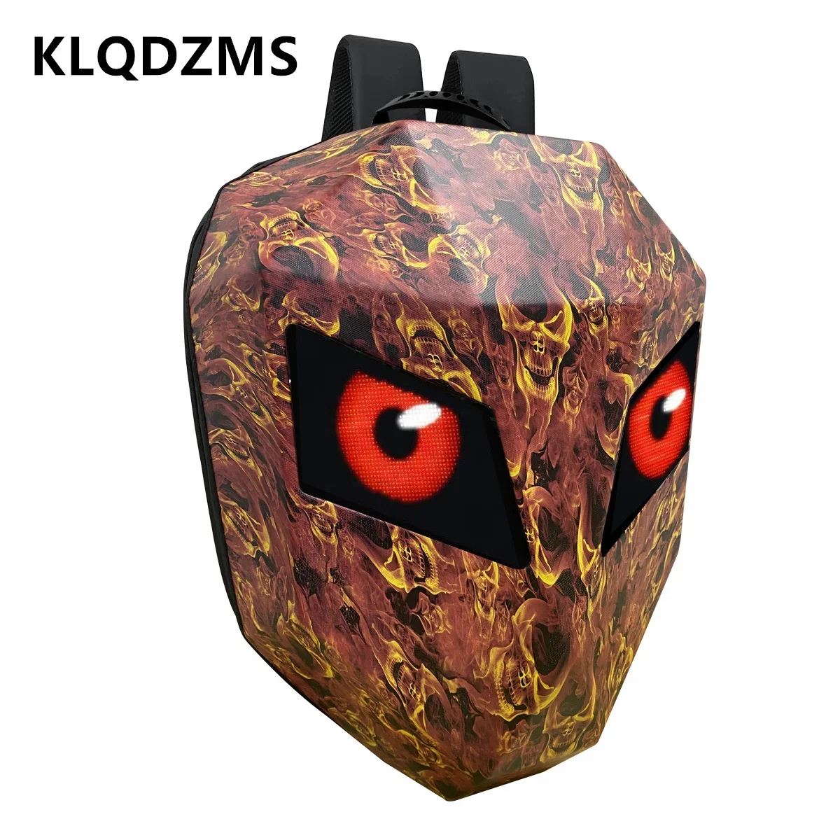 Imagem -04 - Klqdzms-impermeável Motocicleta Sports Bolsa Mochila Abs Hard Shell Bolsa de Escola de Ombro Feminino Equitação Led Alta Qualidade