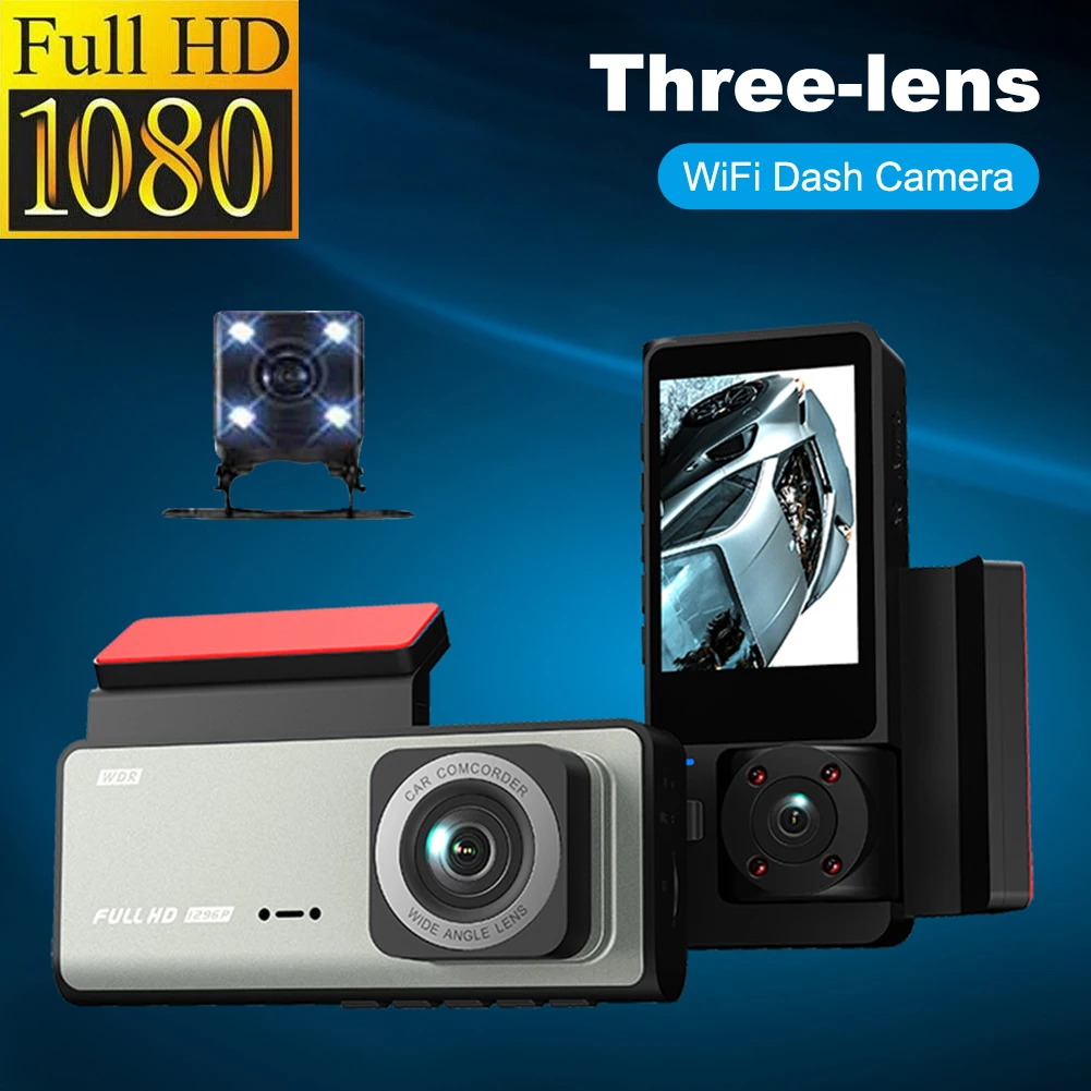 

Dash Cam, 1296P Front Dashcam, WiFi Dash Camera for Cars with App, Night Vision, Mini Hidden Single Car Camera, Loop Recording