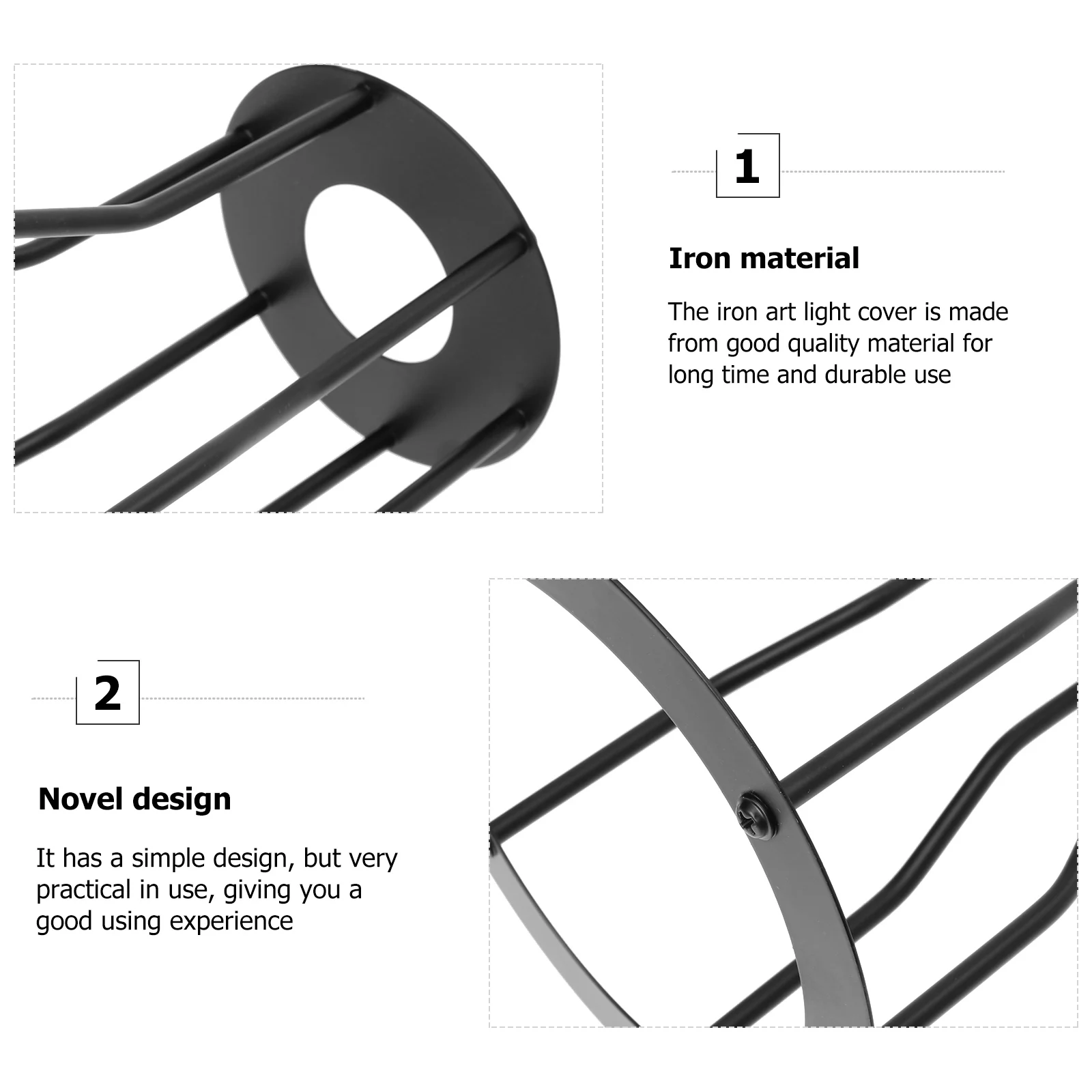 

Vintage Ironwork Single Wire Pendant Lampshade Retro Ceiling Lamp Cover Wrought Iron Art Hanging Light Protection Shell