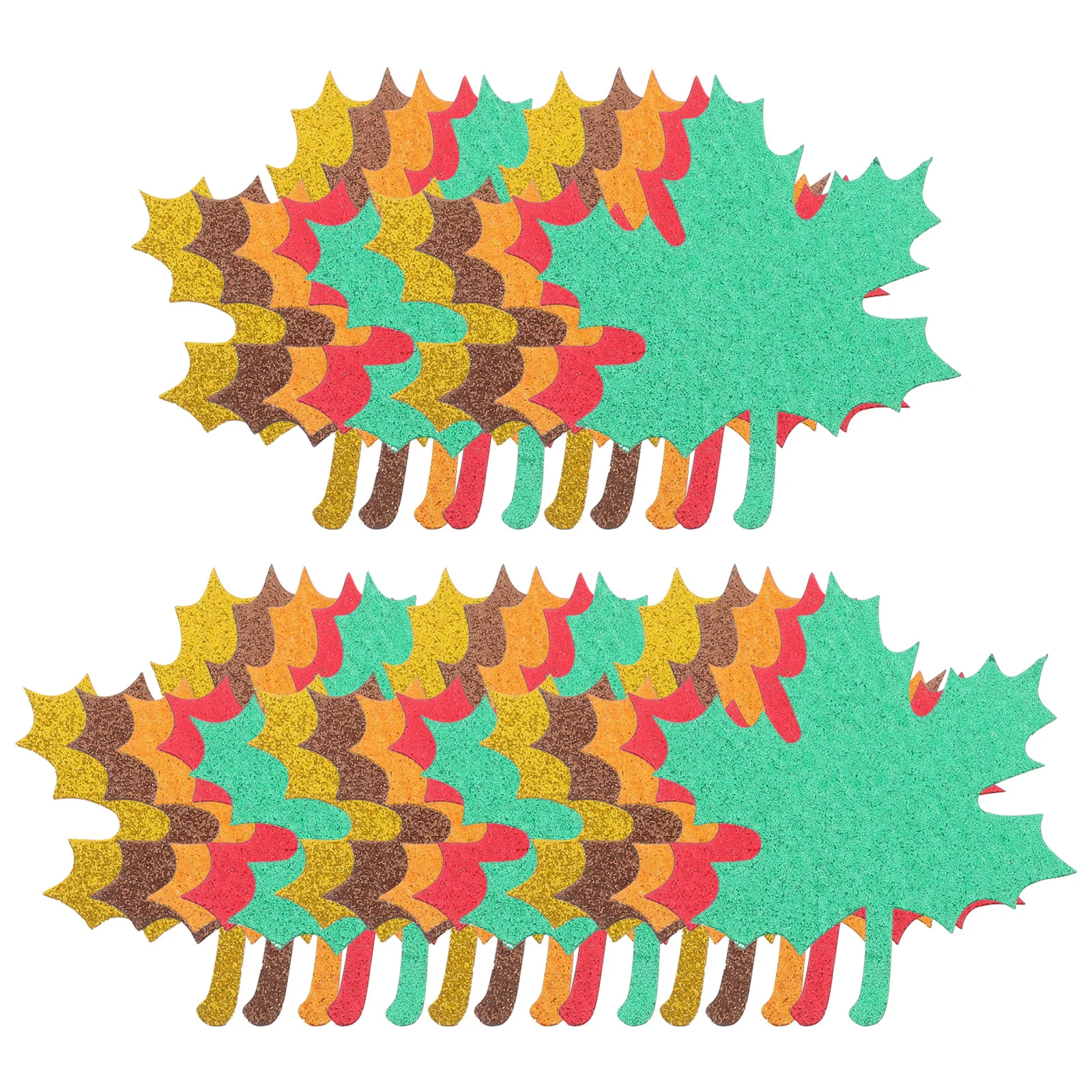 

25pcs Maple Leaves Decor Glitter Paper Cutouts Fall Farmhouse Autumn Party Decorations Thanksgiving Crafts Pieces