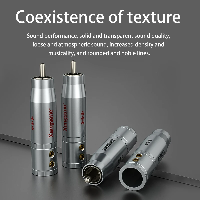 Xangsane hifi rca spina argento puro core amplificatore CD cavo altoparlante cavo segnale placcato rodio fai da te interfaccia spina audio terminale